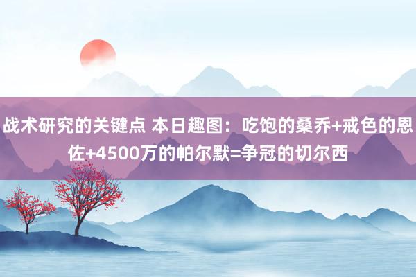 战术研究的关键点 本日趣图：吃饱的桑乔+戒色的恩佐+4500万的帕尔默=争冠的切尔西