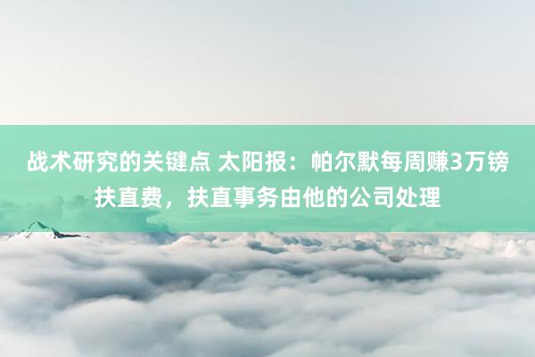 战术研究的关键点 太阳报：帕尔默每周赚3万镑扶直费，扶直事务由他的公司处理