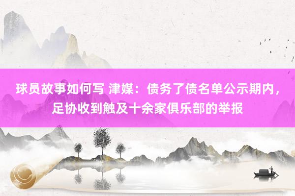 球员故事如何写 津媒：债务了债名单公示期内，足协收到触及十余家俱乐部的举报